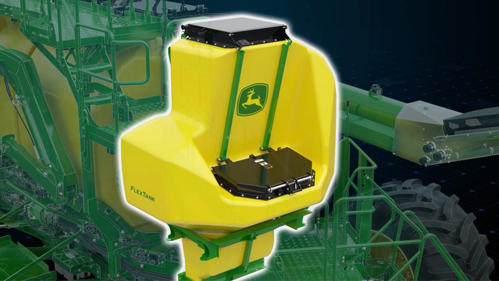 Side view of C110T air cart showing the Flex tank