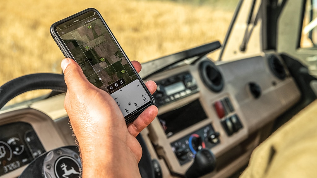 Close up image of cell phone in hand.