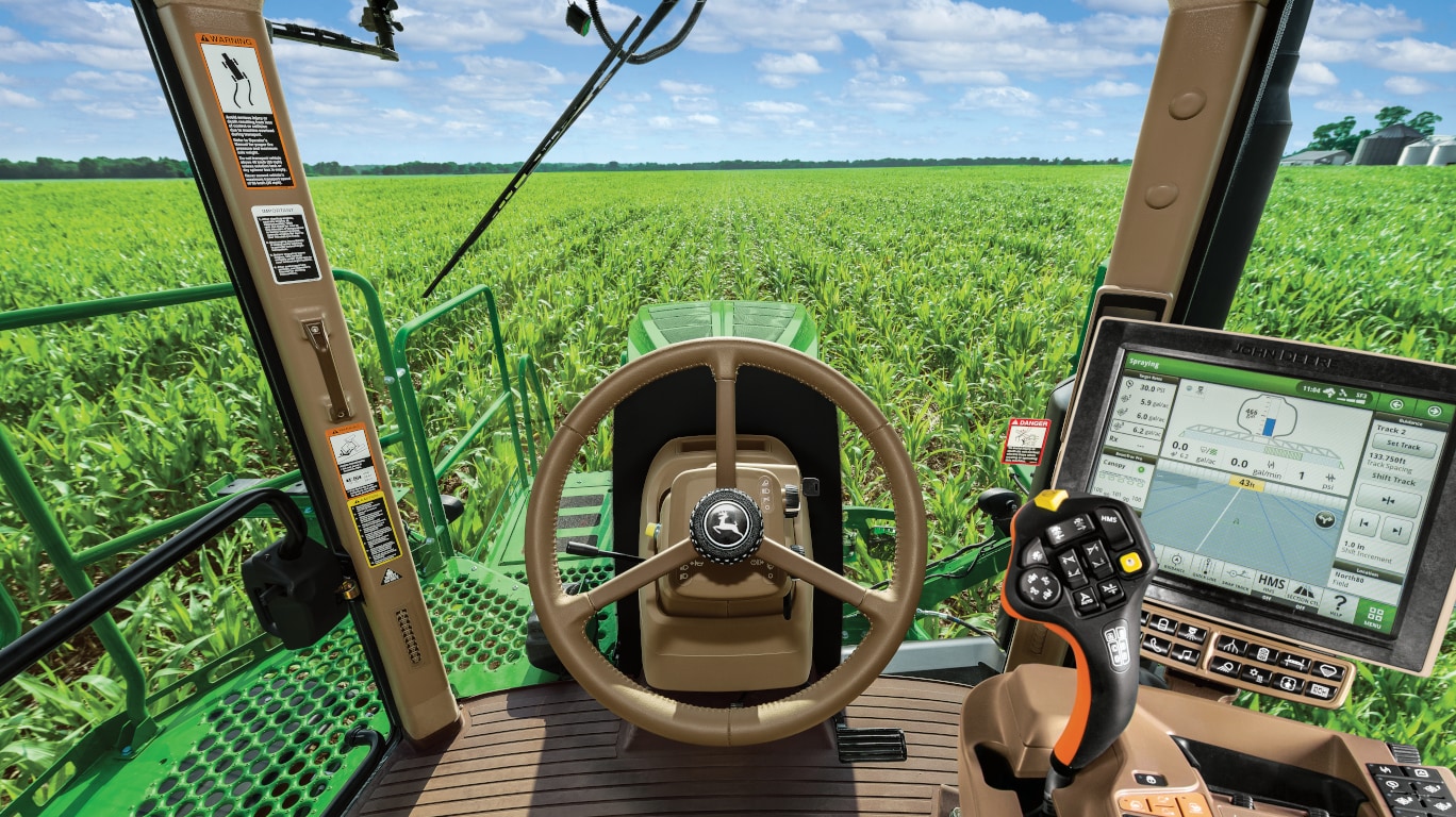 Afficheur CommandCenter G5 Plus dans un pulvérisateur John Deere