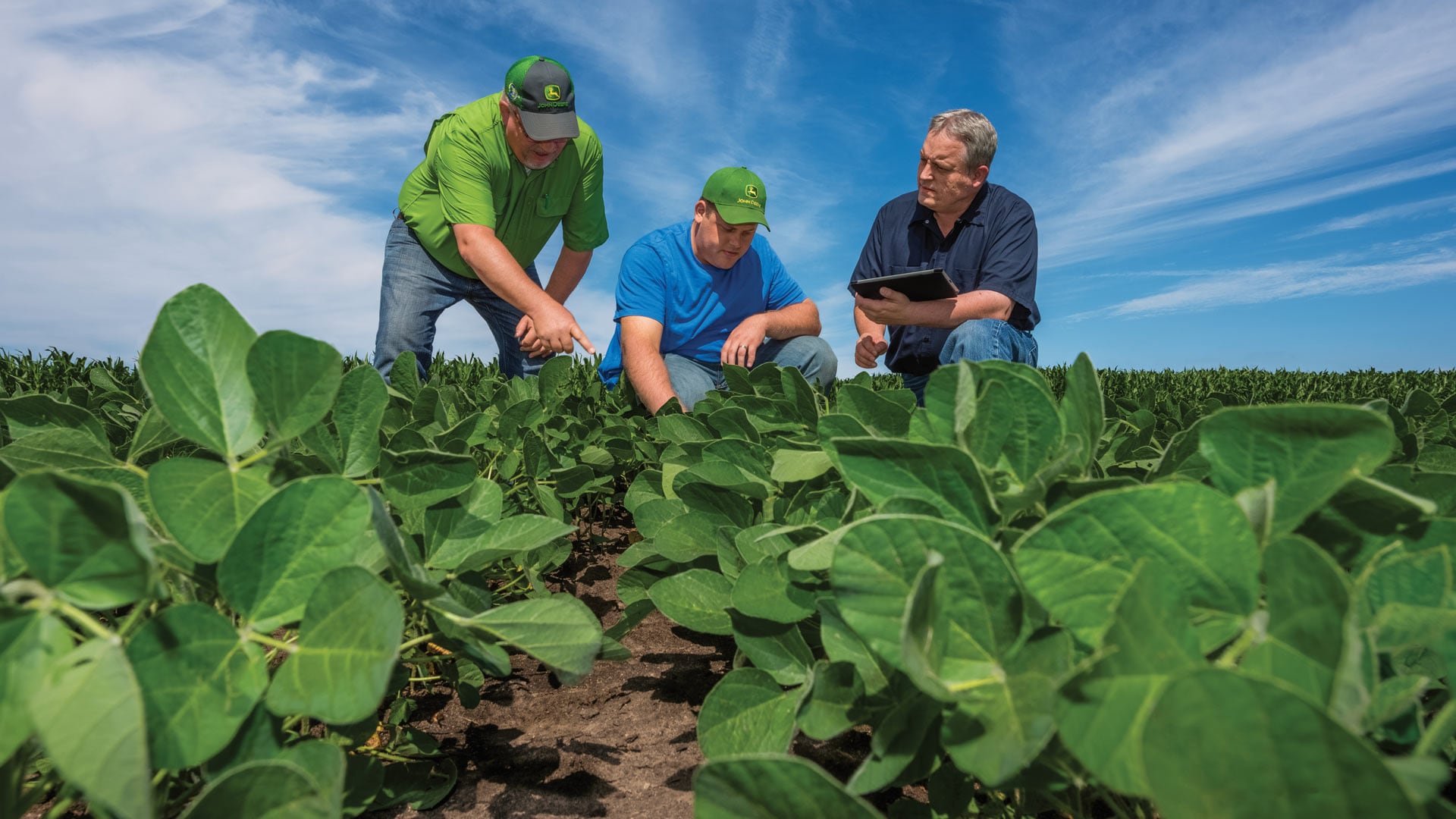 field and water management photo of men in field