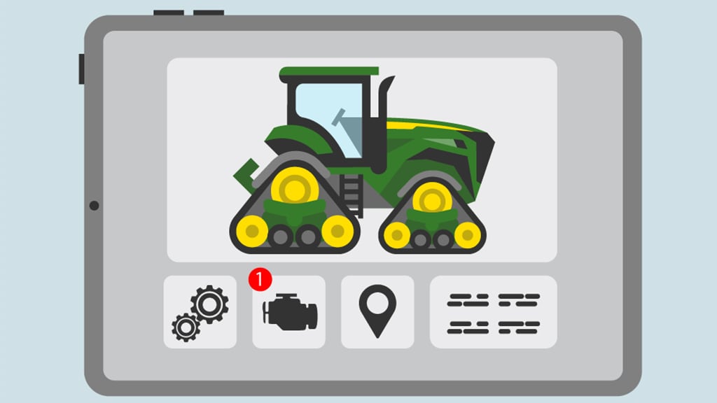 icon of screen showing a detailed tractor diagnostic