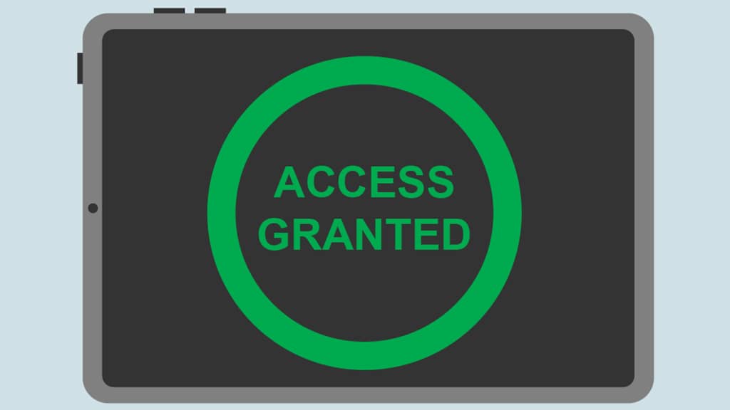 icon of a screen granting access