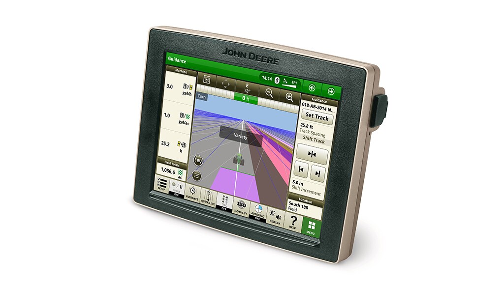 precision agriculture digital screen with rendered map