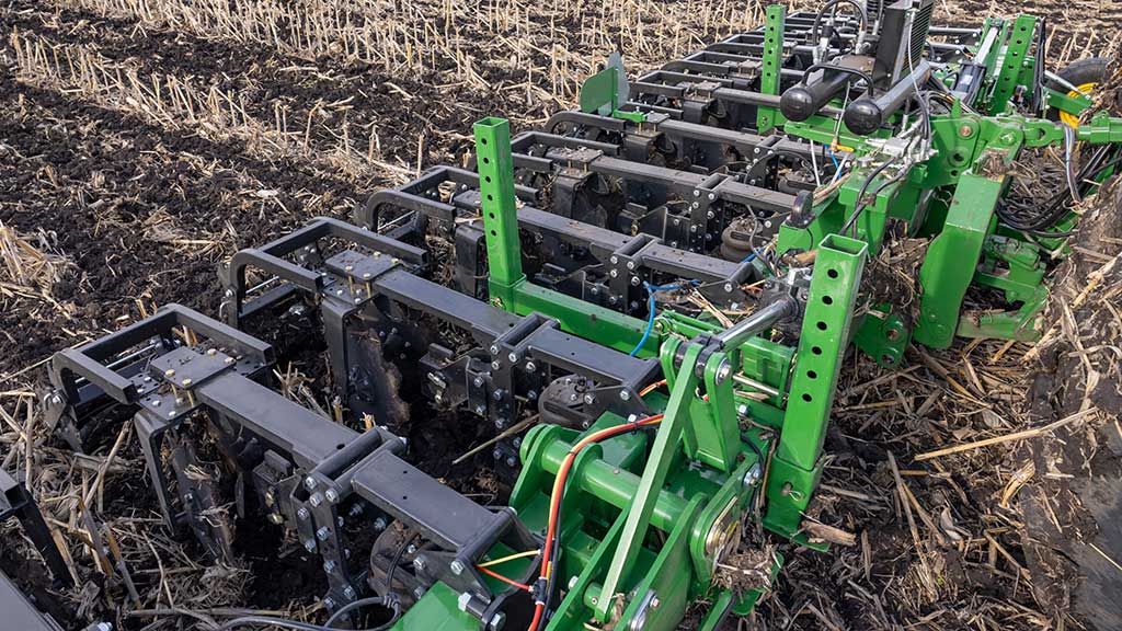 John Deere Strip-Till Bar in field