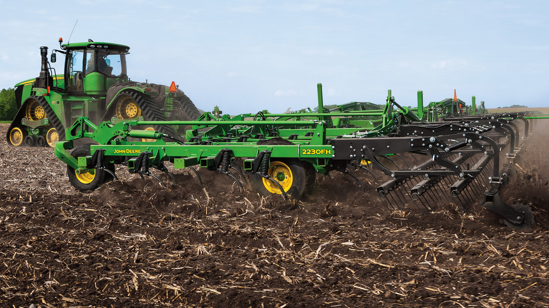 seedbed equipment moving through field