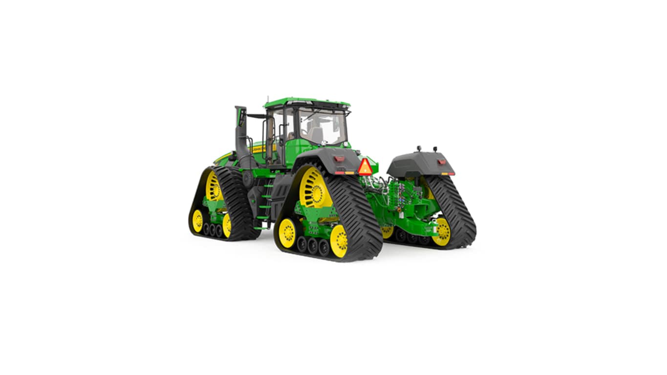 9RX 710 Static image displaying tractor's left rear side