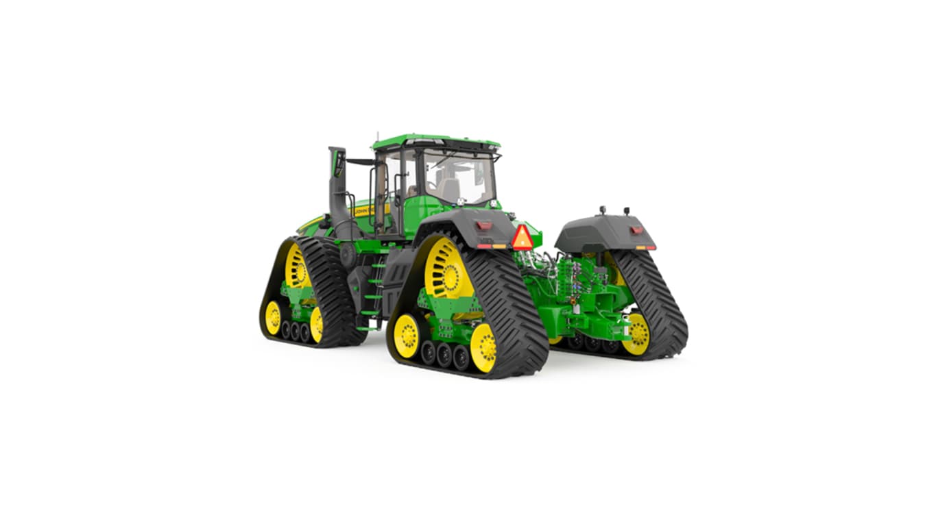 9RX 770 Static image displaying tractor's left rear side