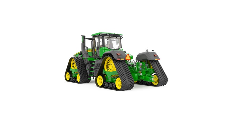 9RX 830 Static image displaying tractor's left rear side
