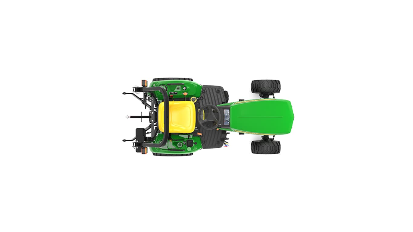 Vue du dessus du tracteur compact 1023E.