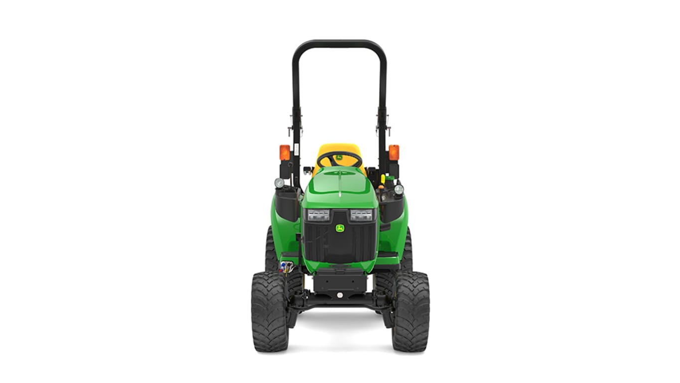 Vue avant du tracteur compact 2025R.