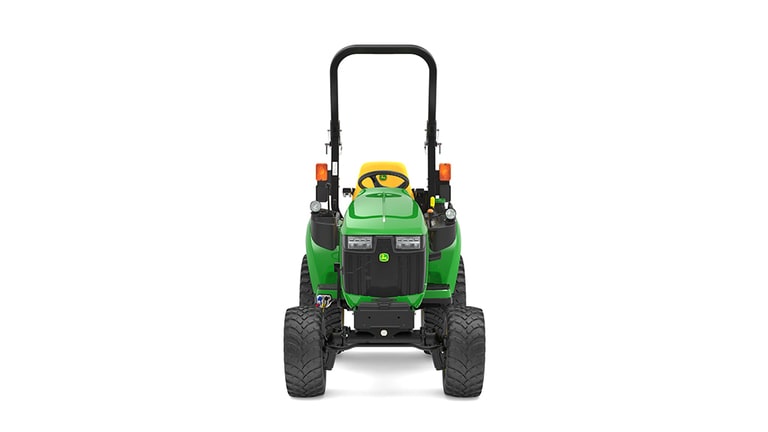Vue avant du tracteur compact 2025R.