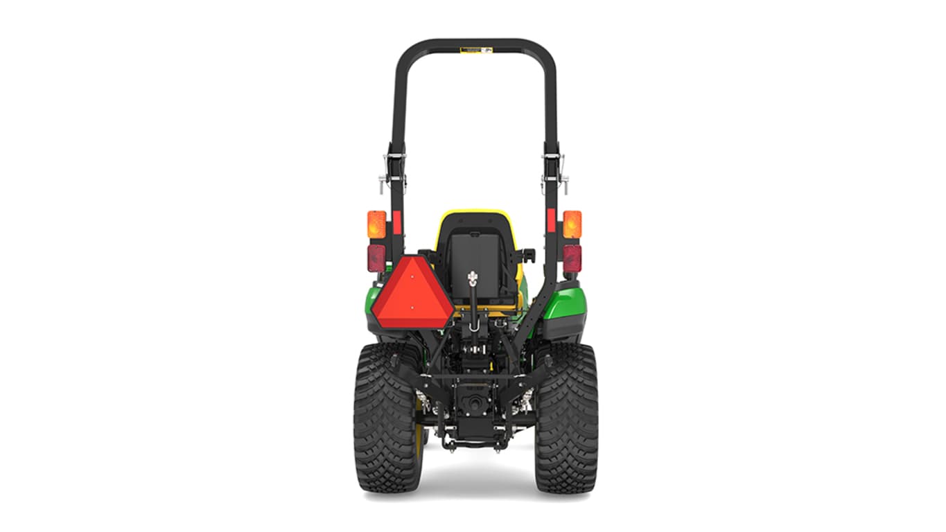 Vue arrière du tracteur compact 2025R.