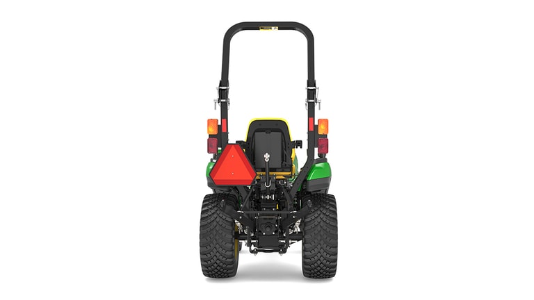 Vue arrière du tracteur compact 2025R.