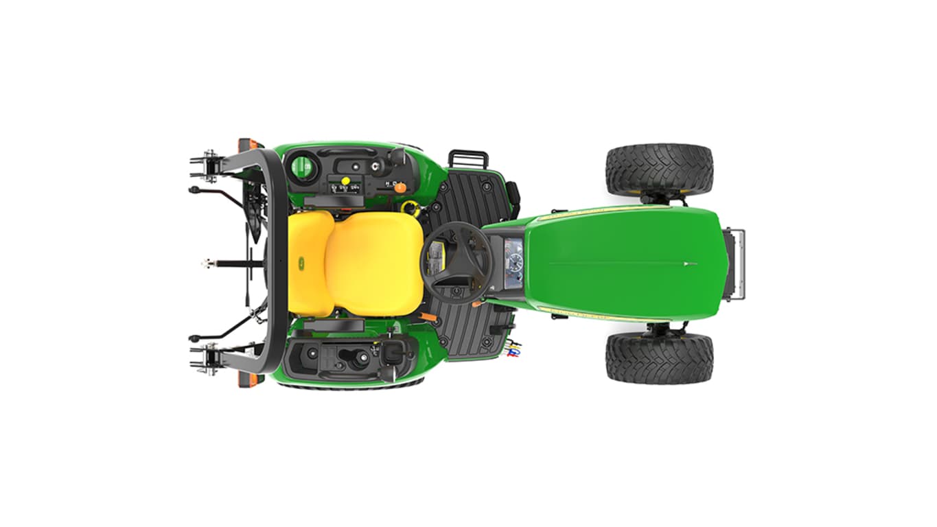 Vue du dessus du tracteur compact 2025R.