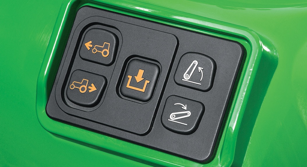 Close up of rear hitch assist panel on the 4075R Compact Utility Tractor