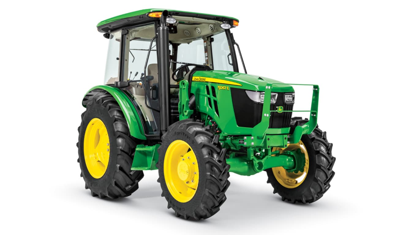 Studio image of a 5067E Utility Tractor