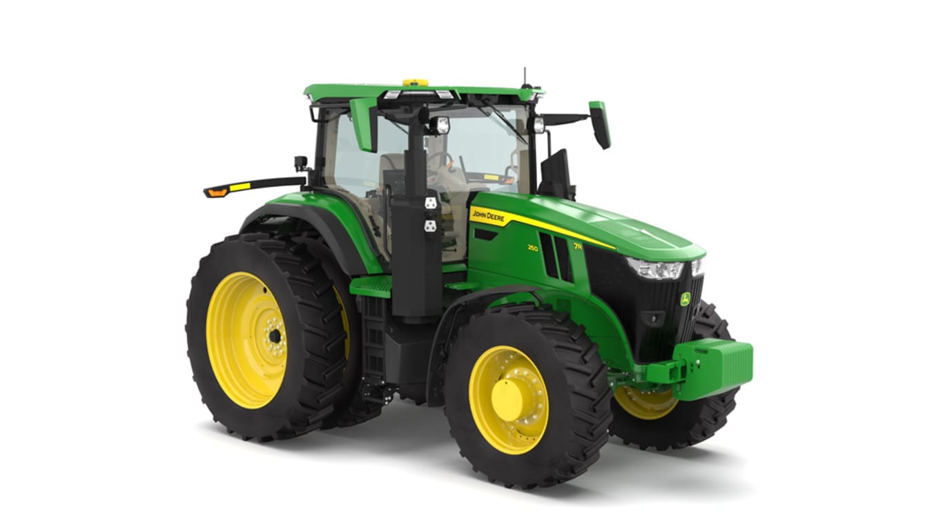 Front right-facing 7R 250 Tractor on a white background