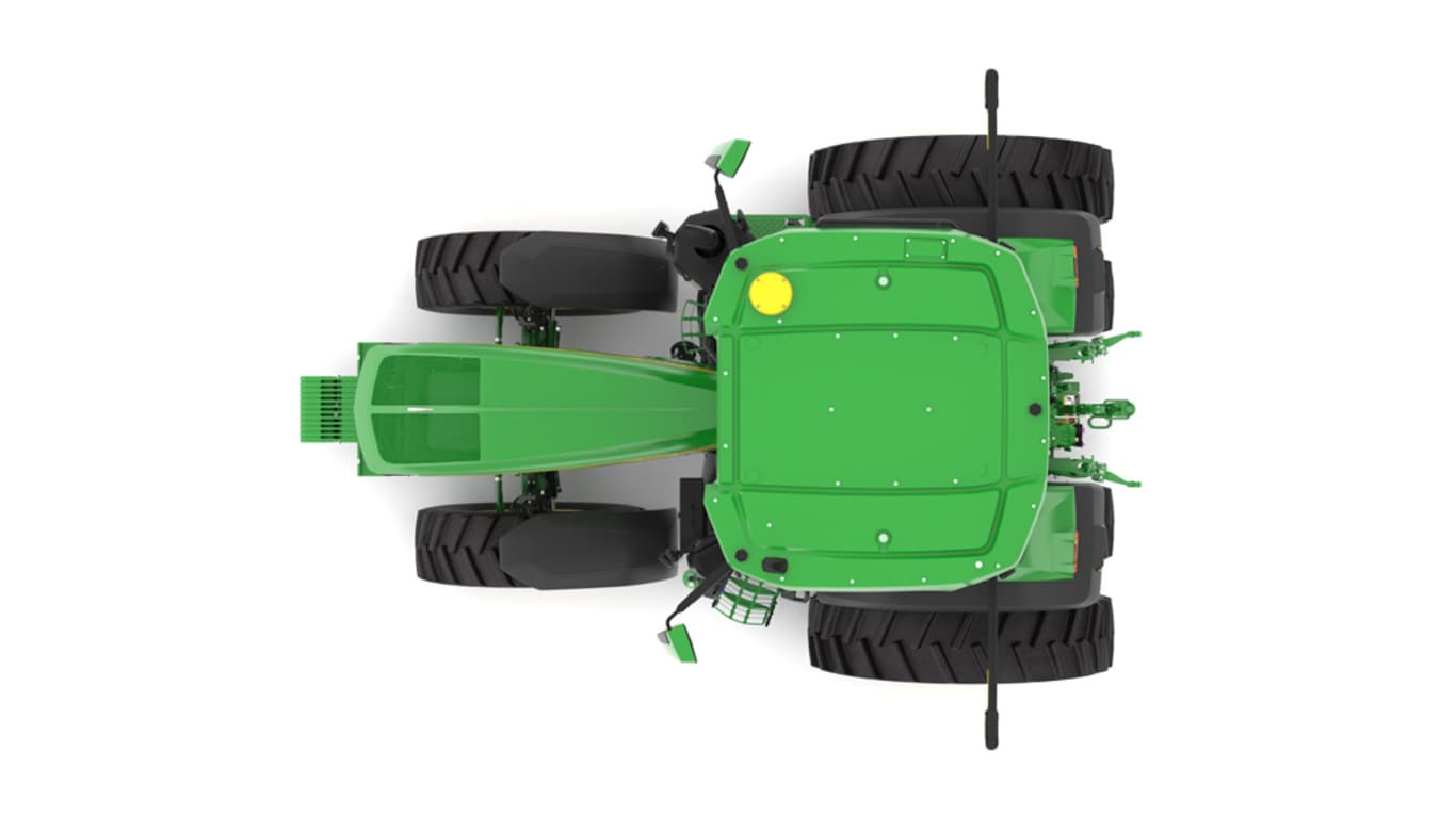 Top view of 7R 250 tractor on a white background