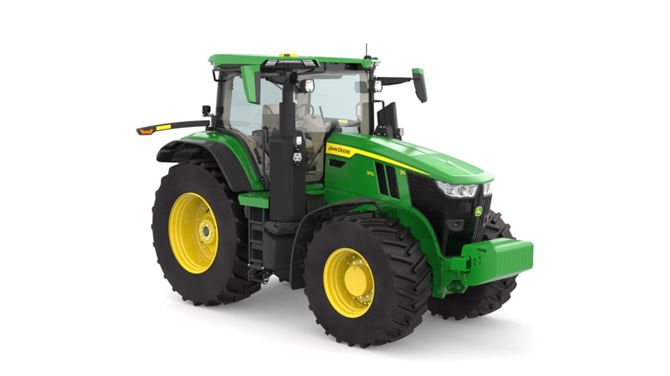 Front right-facing 7R 270 Tractor on a white background