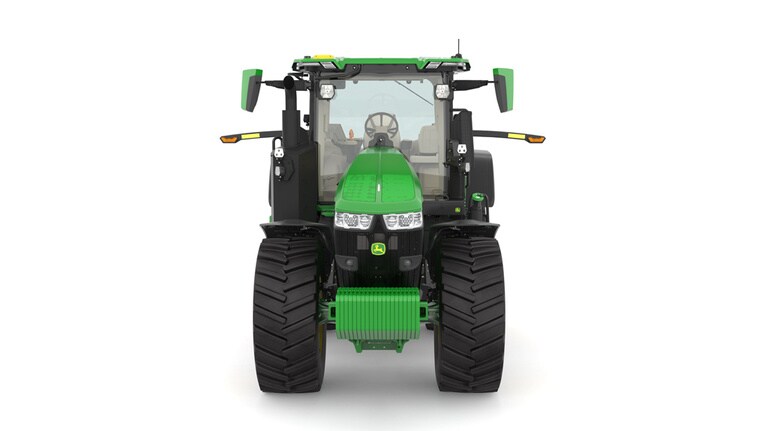 Photo studio sur fond blanc d'une tracteur 7R 270 vue de l'avant