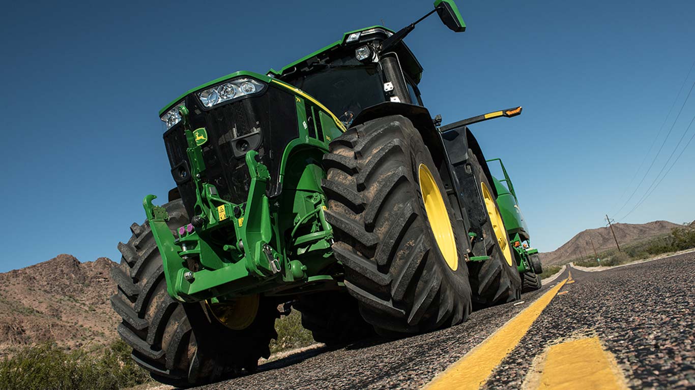 Vue de la suspension du tracteur 7r