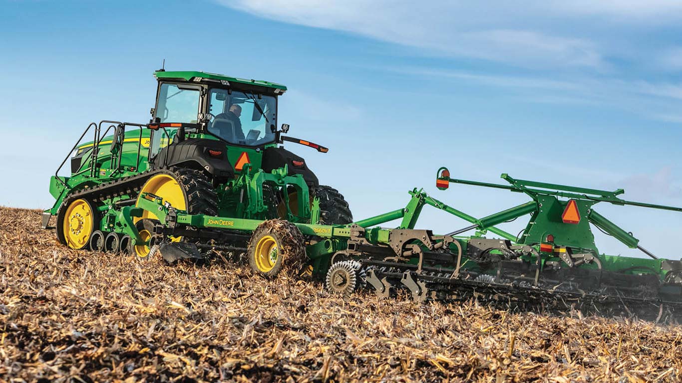 John Deere 8R 410 avec pneus jumelés