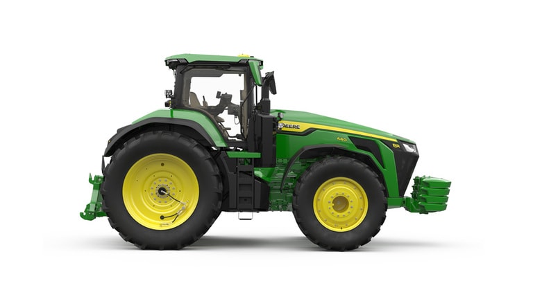 Image de studio du tracteur 8R 440 vu de droite