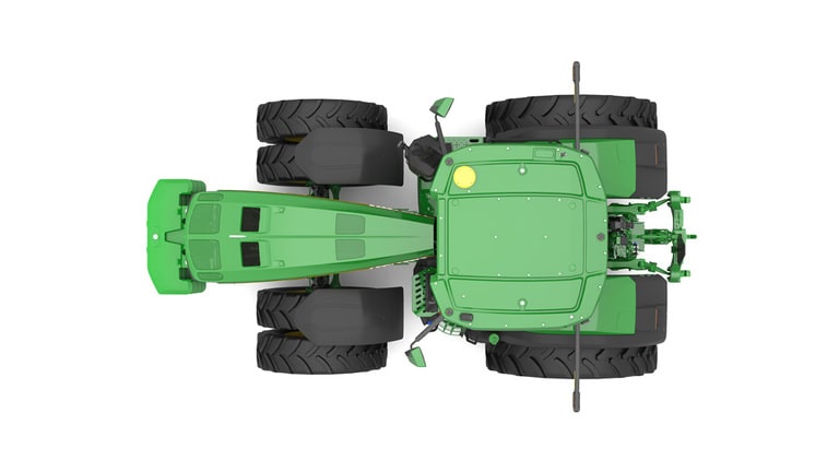 Image de studio du tracteur 8R 440 vu de dessus