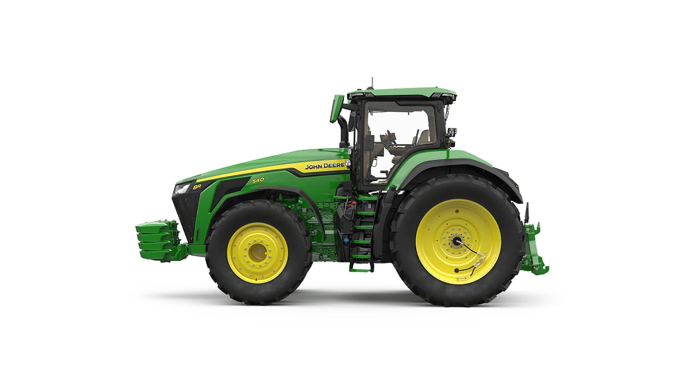 Image de studio du tracteur 8R 540 vu de gauche