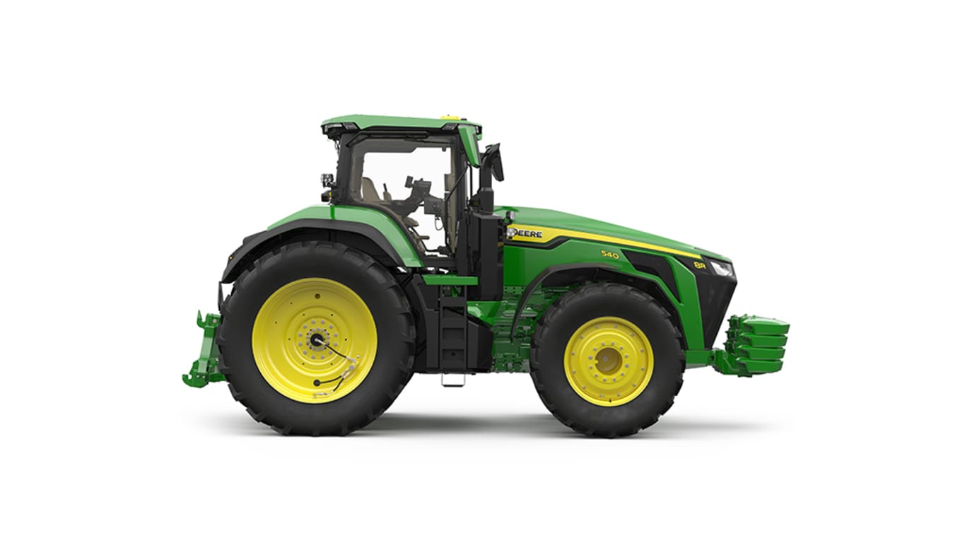 Image de studio du tracteur 8R 540 vu de droite