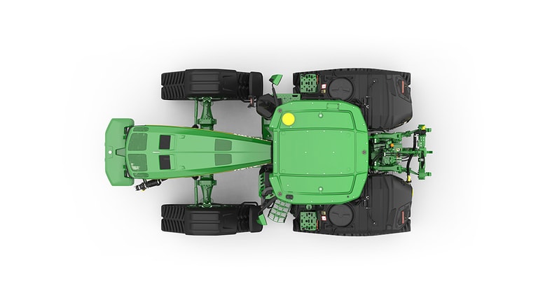 Image de studio du tracteur 8RX 540 vu de dessus