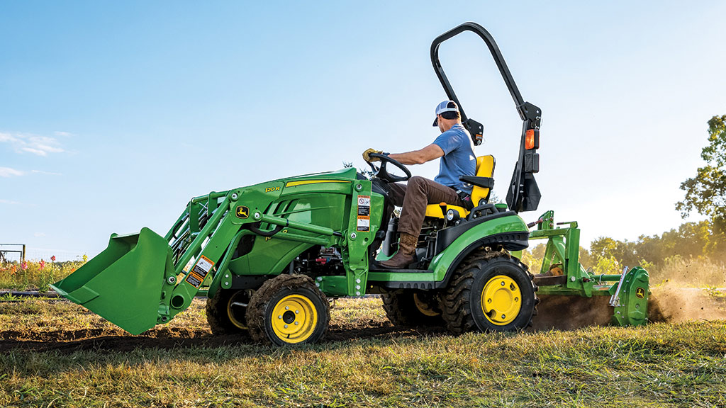 image of 1025r tractor in a field