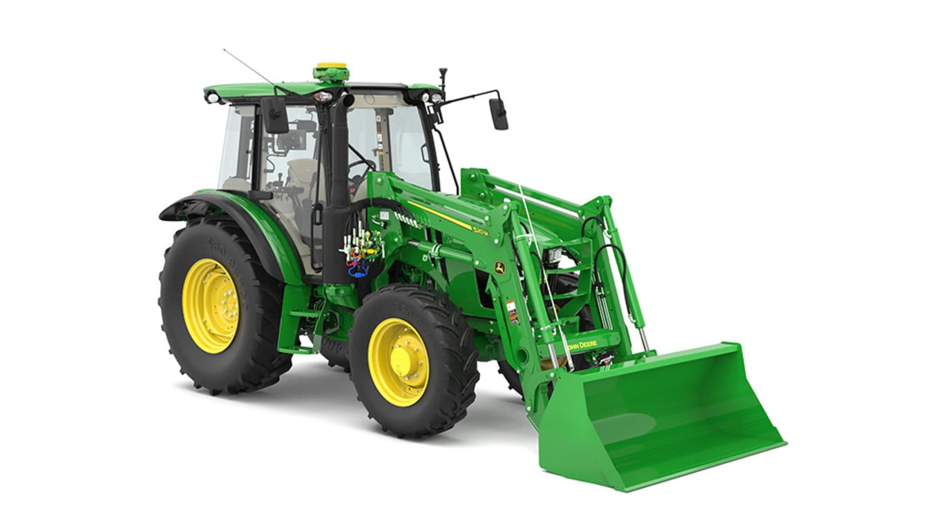 5085M with 520M Loader studio graphic front right view