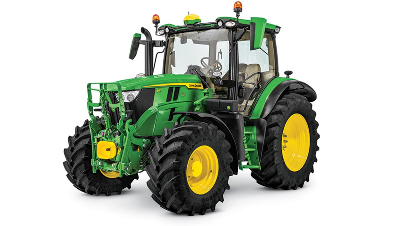 studio image of the 6r 110 utility tractor