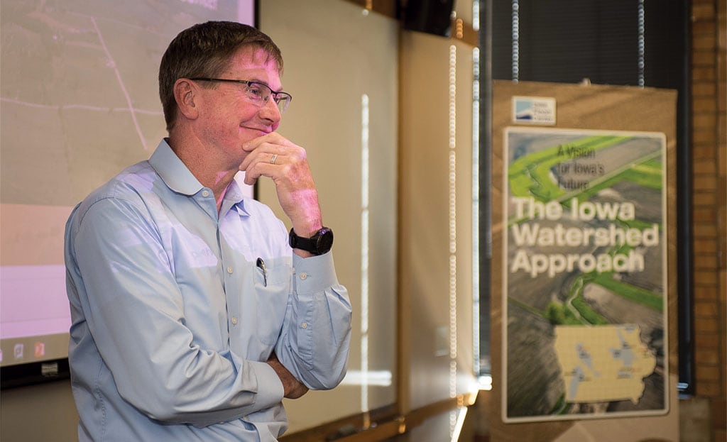 Larry Weber, a research engineer at the University of Iowa’s IIHR Hydroscience and Engineering unit, leads the Iowa Watershed Approach efforts.