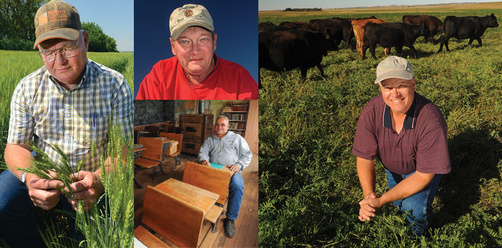 It's their passion for agriculture that makes Kansas farmer Richard Seck (left); South Dakotans Dwayne Beck (top) and Rick Bieber (bottom) and North Dakota rancher/farmer Gabe Brown (right) worthy of