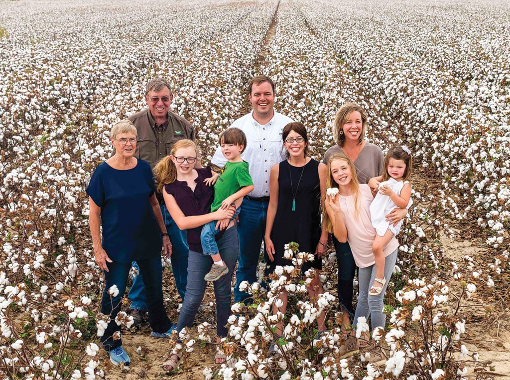 Family in field photo