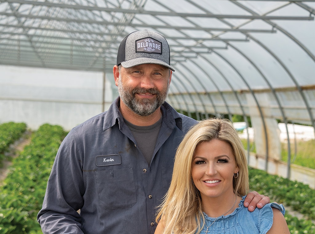 photo of frozen farm couple