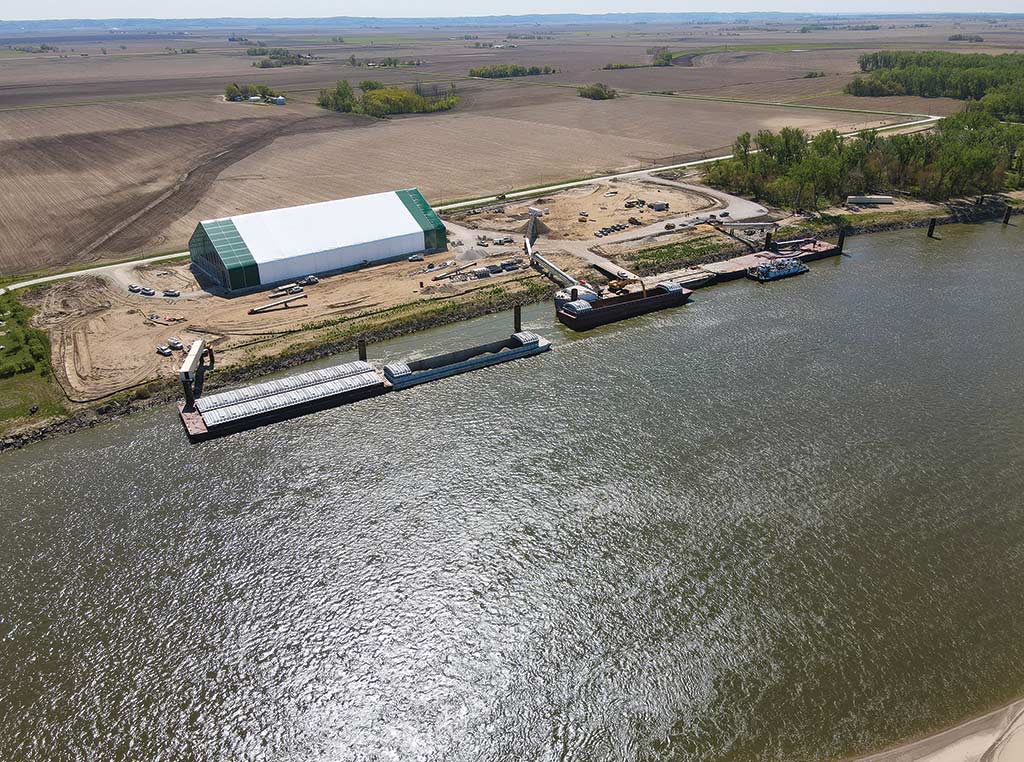 photo of above view of river with boats docking