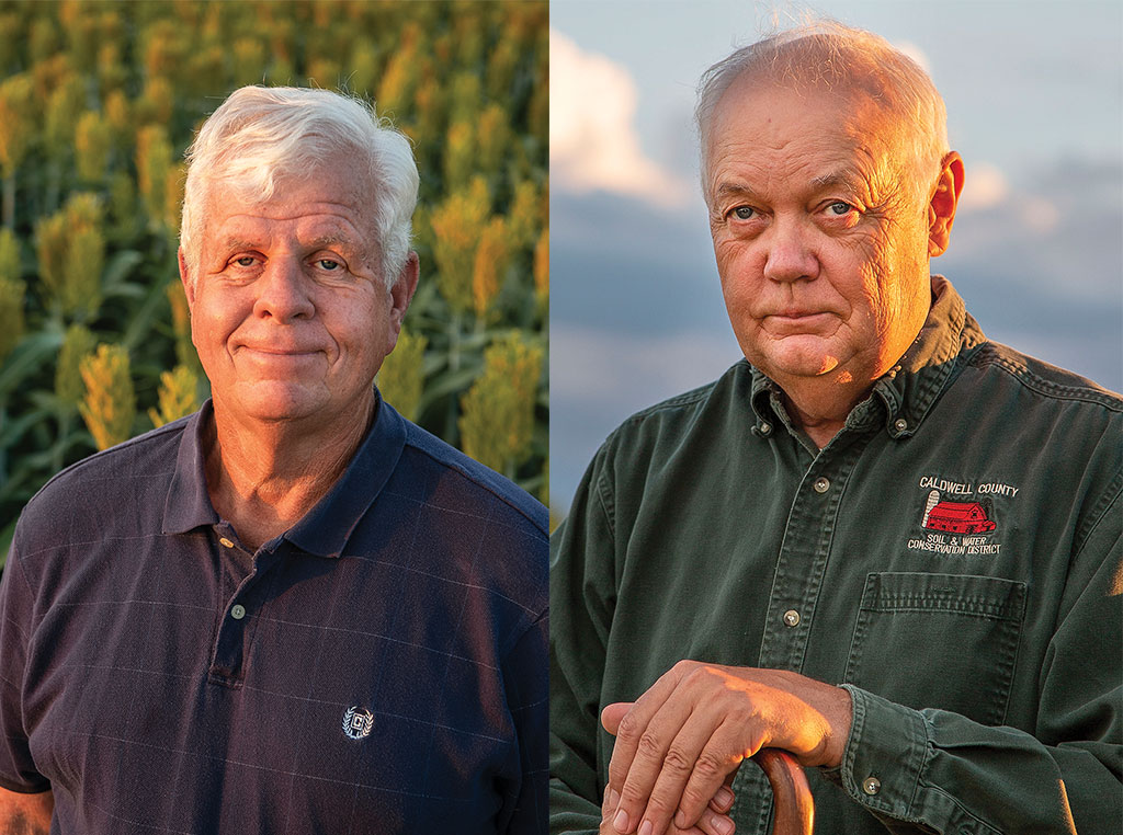 side by side portraits of two people