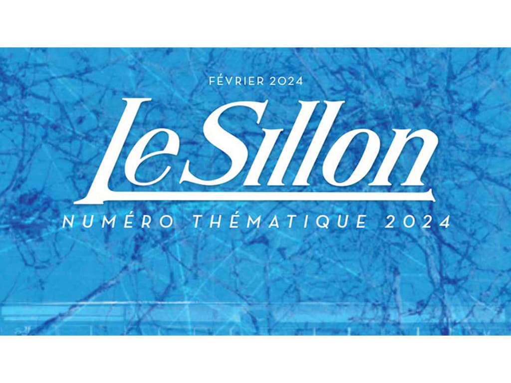 Logo Le Sillon sur fond de plan bleu clair