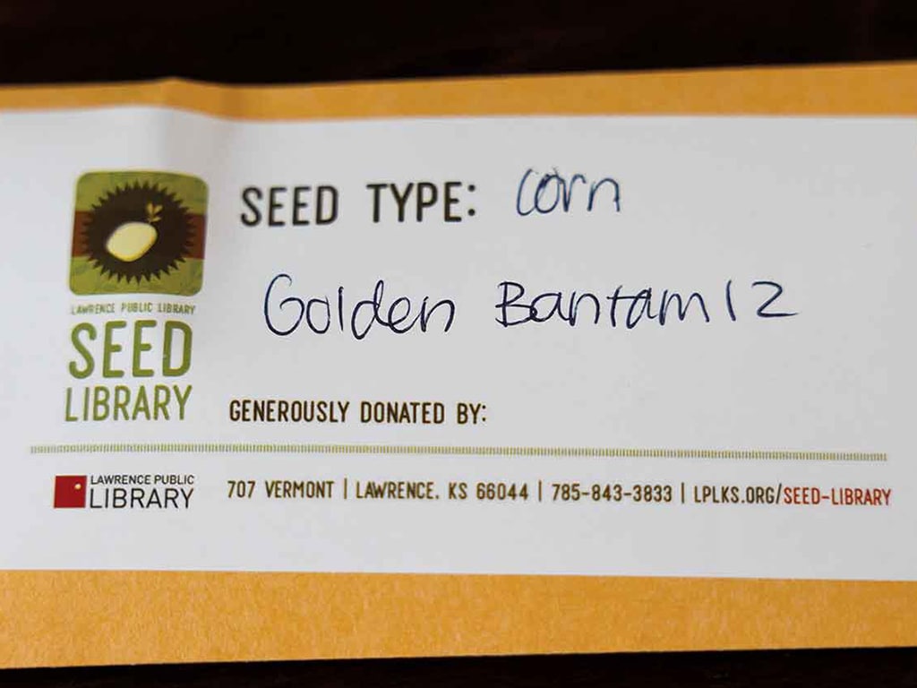 a small manila envelope of seeds titled golden bantam 12