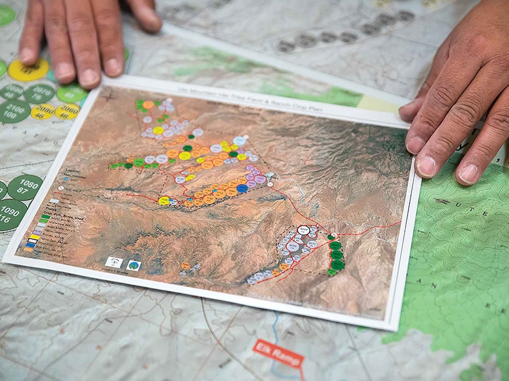 closeup of a map held by two hands