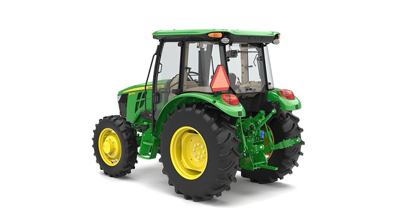 Rear left view of 5075E Utility Tractor