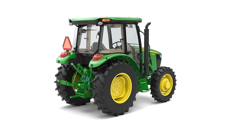 Rear right view of 5075E Utility Tractor