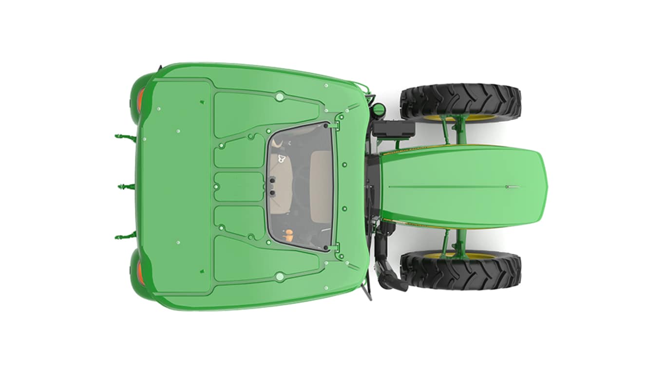 Top view of 5075E Utility Tractor