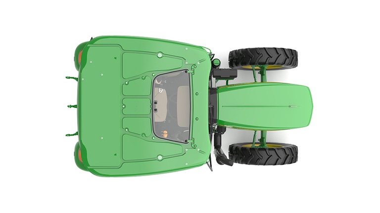 Top view of 5075E Utility Tractor